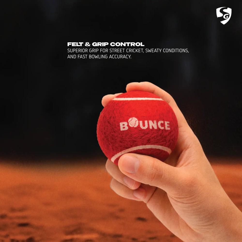 SG Bounce Heavy Tennis Cricket Ball, Pack of 3 SG Bounce Heavy Tennis Cricket Ball, Pack of 3