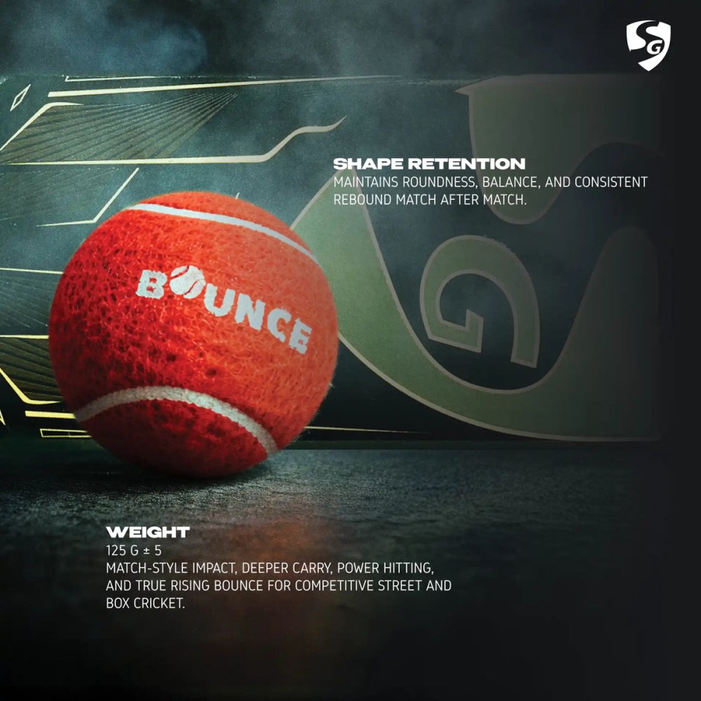 SG Bounce Heavy Tennis Cricket Ball, Pack of 3 SG Bounce Heavy Tennis Cricket Ball, Pack of 3