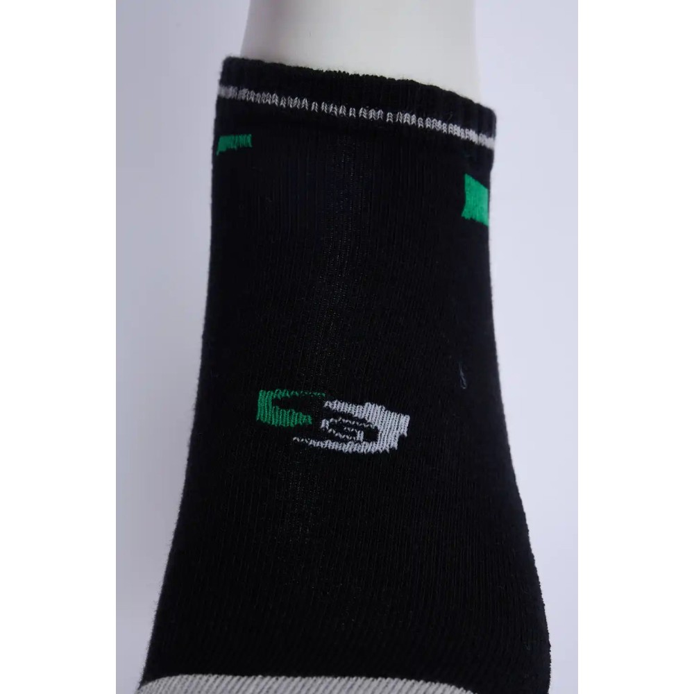SG Jump Men’s Half Terry Sneaker Socks – Black & Light Grey