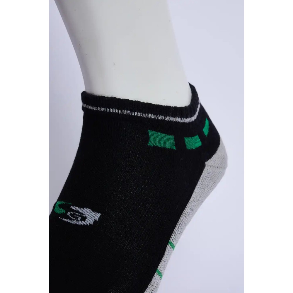 SG Jump Men’s Half Terry Sneaker Socks – Black & Light Grey