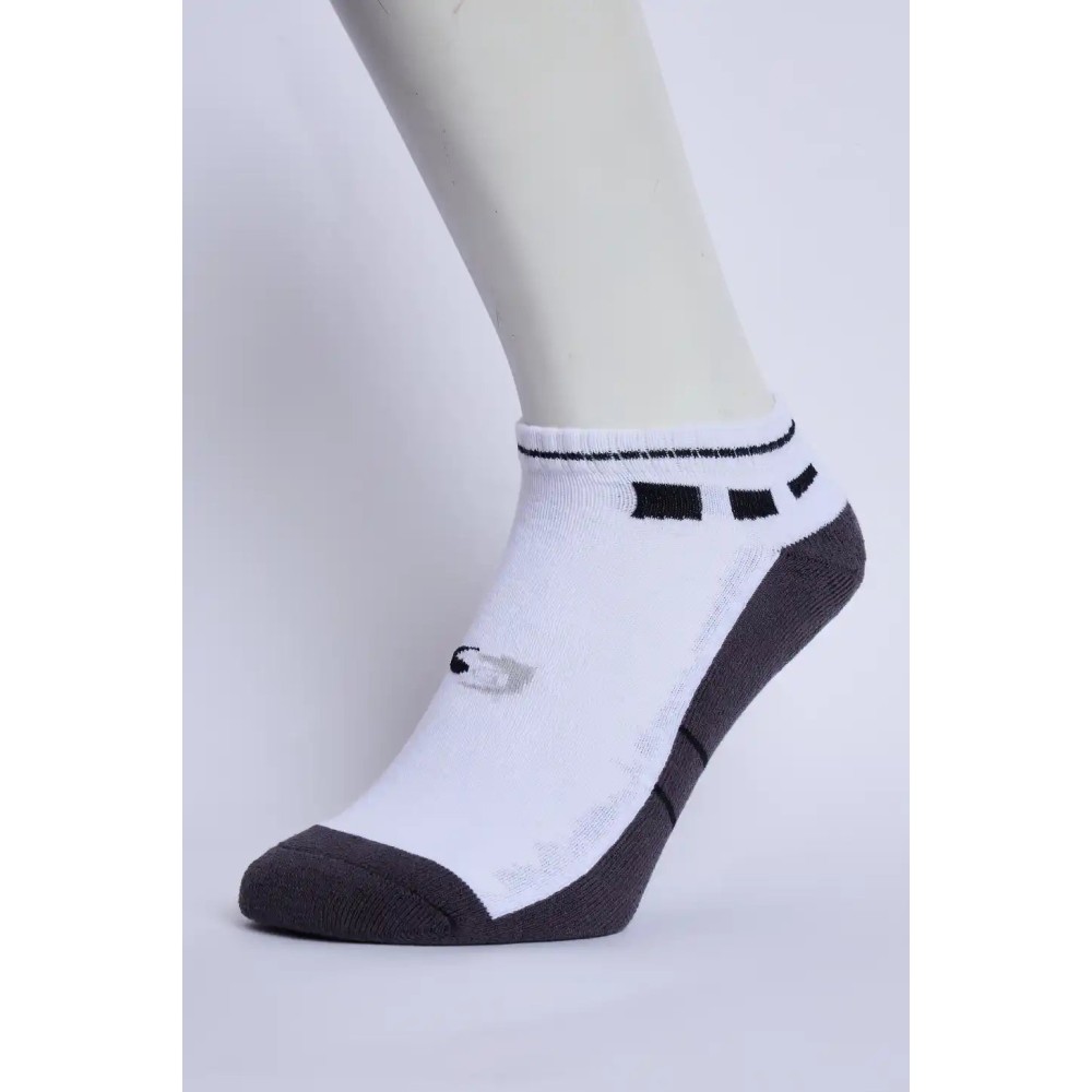 SG Jump Men’s Half Terry Sneaker Socks – White & Dark Grey SG Jump Men’s Half Terry Sneaker Socks – White & Dark Grey