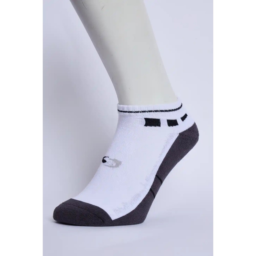 SG Jump Men’s Half Terry Sneaker Socks – White & Dark Grey SG Jump Men’s Half Terry Sneaker Socks – White & Dark Grey