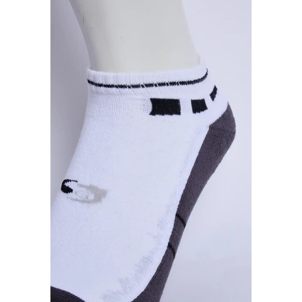 SG Jump Men’s Half Terry Sneaker Socks – White & Dark Grey SG Jump Men’s Half Terry Sneaker Socks – White & Dark Grey
