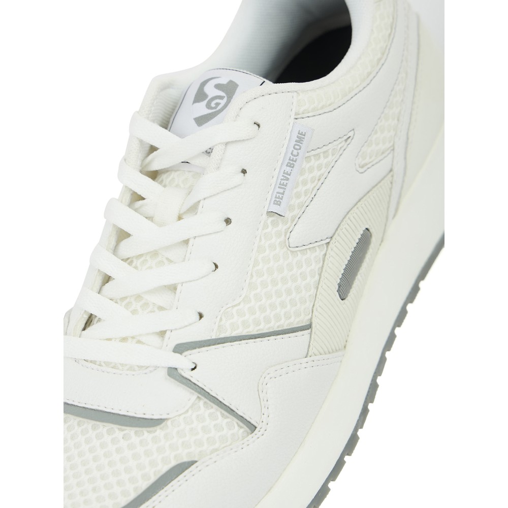 SG COSMOS Lifestyle Shoes - White/Grey, 6, White / Grey