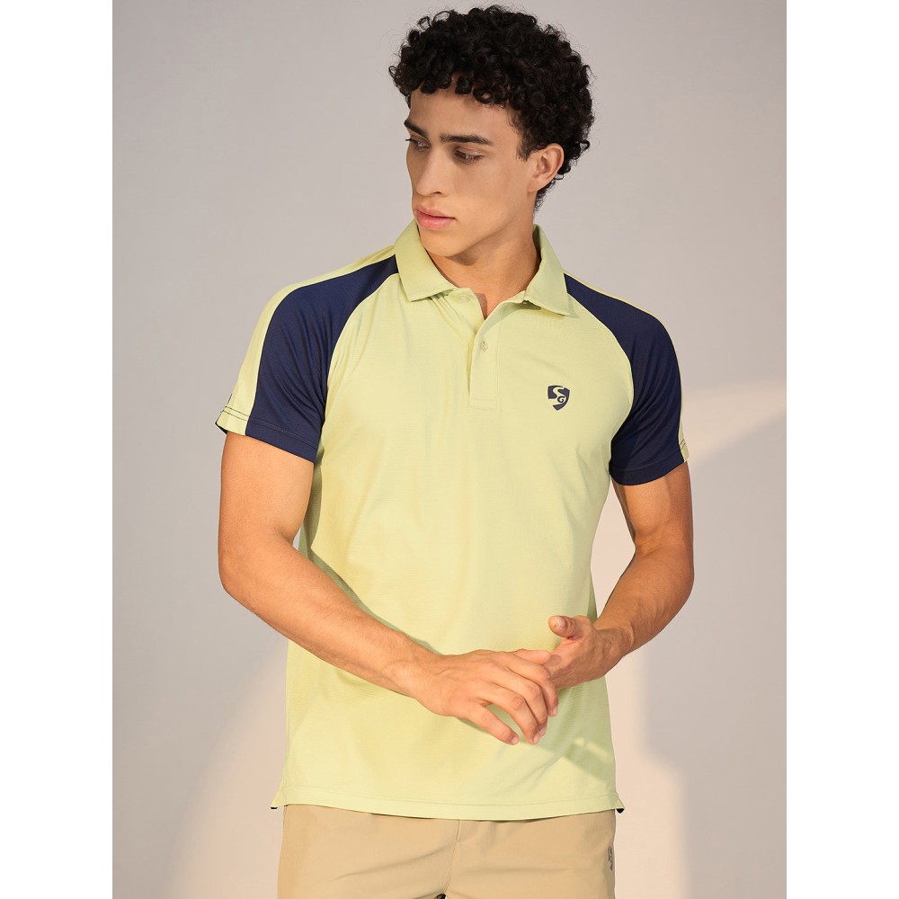 SG POLO MEN SG H3MP8214 APPLE GREEN/NAVY, S, Apple Green/navy