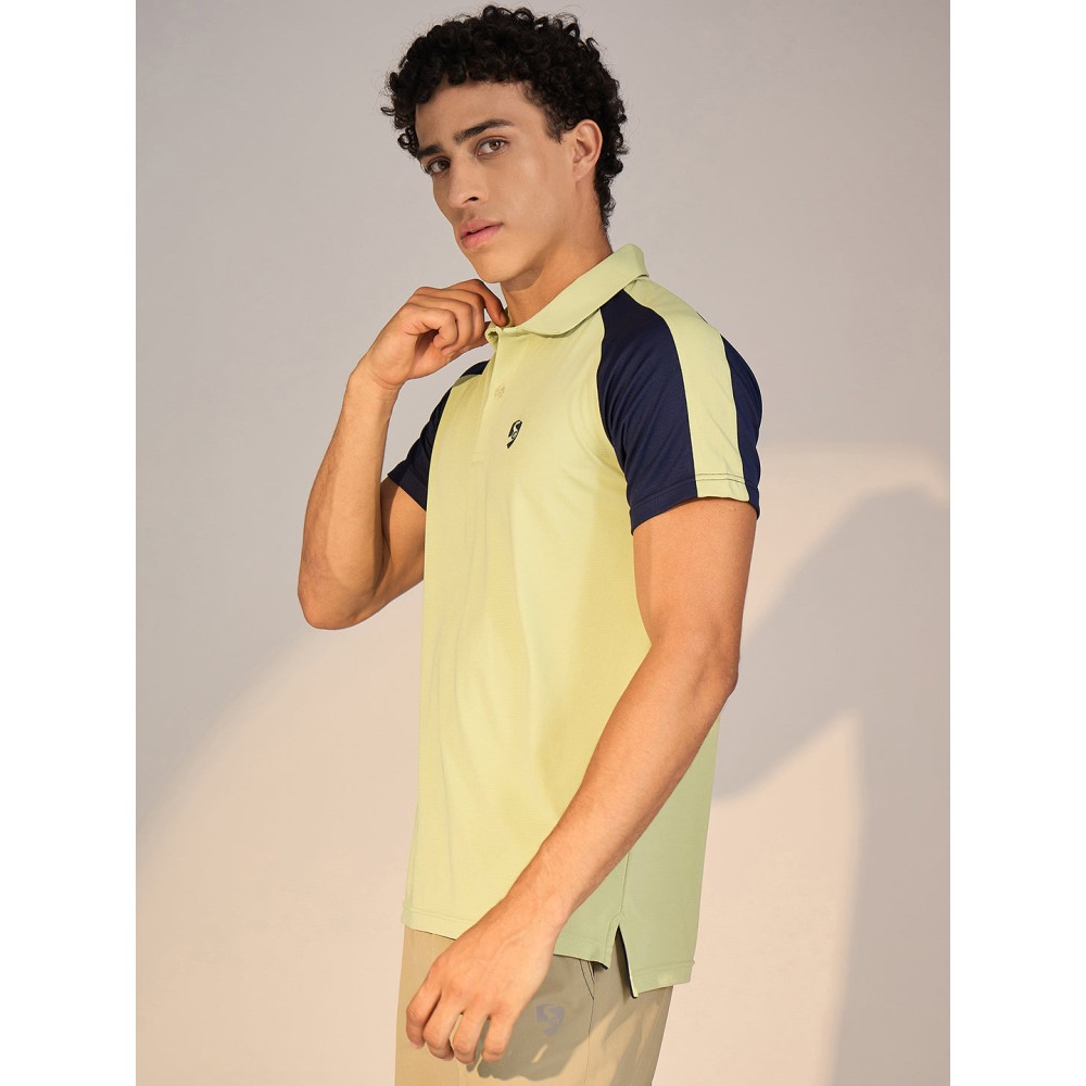 SG POLO MEN SG H3MP8214 APPLE GREEN/NAVY, S, Apple Green/navy