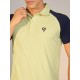 SG POLO MEN SG H3MP8214 APPLE GREEN/NAVY, S, Apple Green/navy