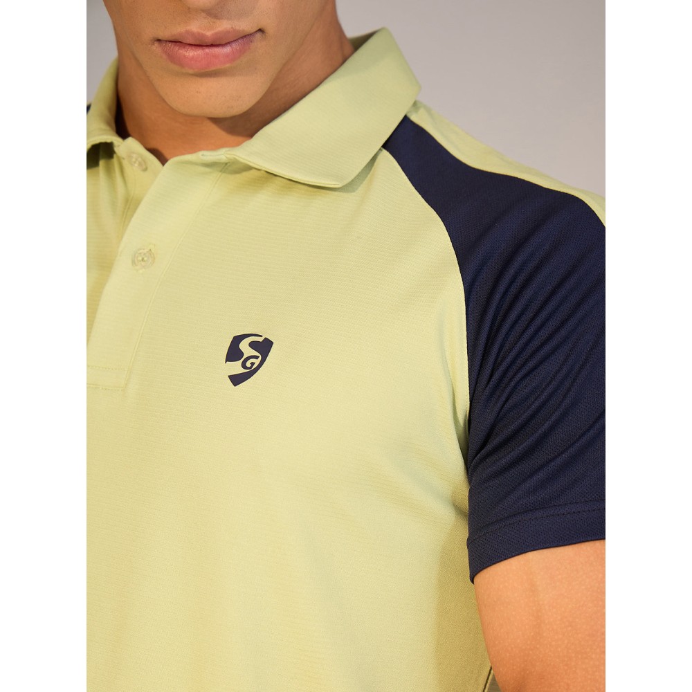SG POLO MEN SG H3MP8214 APPLE GREEN/NAVY, S, Apple Green/navy