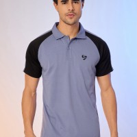 SG POLO MEN SG H3MP8214 ICE BLUE/BLACK, S, Ice Blue/ Black