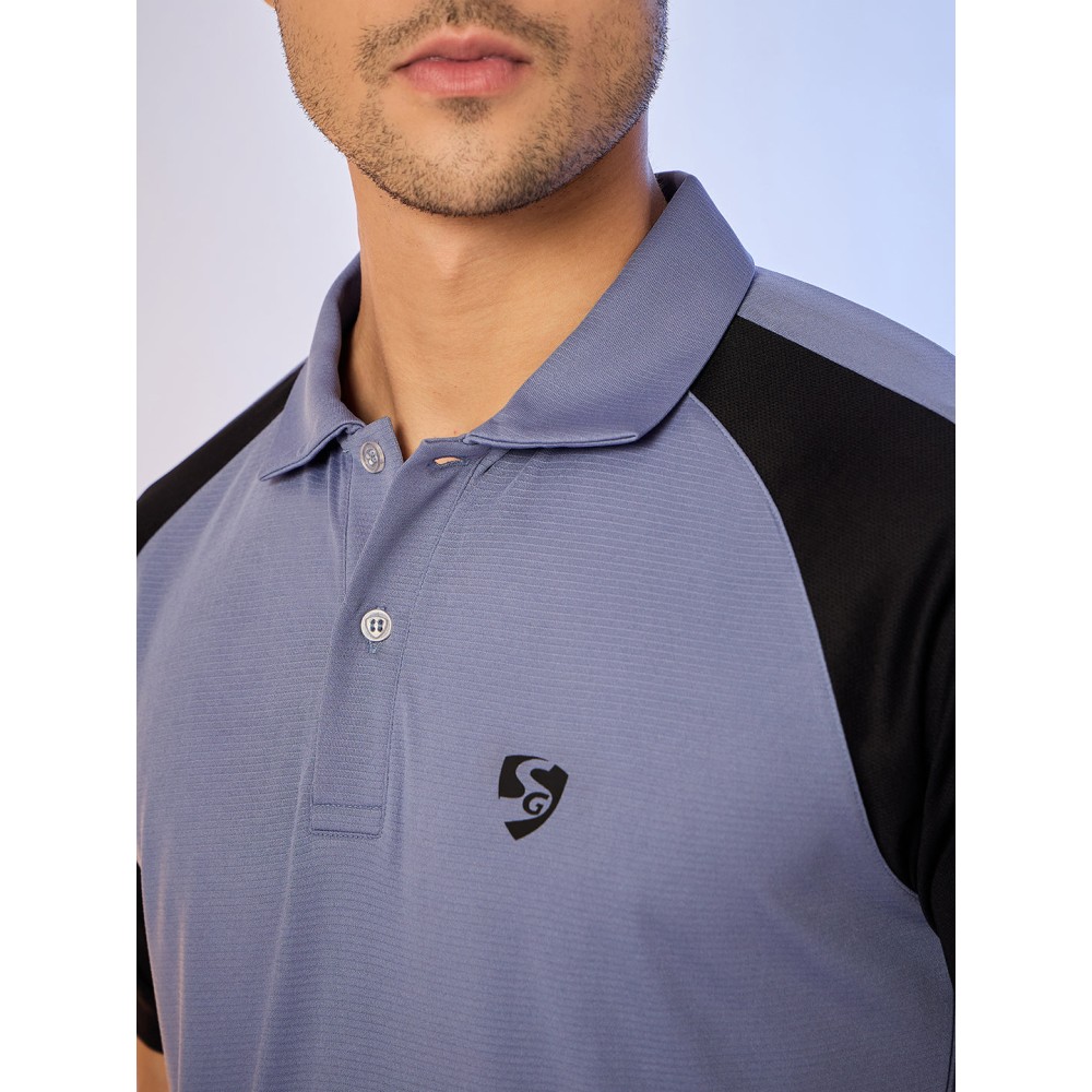 SG POLO MEN SG H3MP8214 ICE BLUE/BLACK, S, Ice Blue/ Black