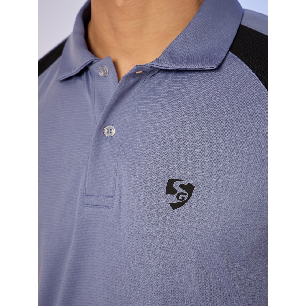 SG POLO MEN SG H3MP8214 ICE BLUE/BLACK, S, Ice Blue/ Black