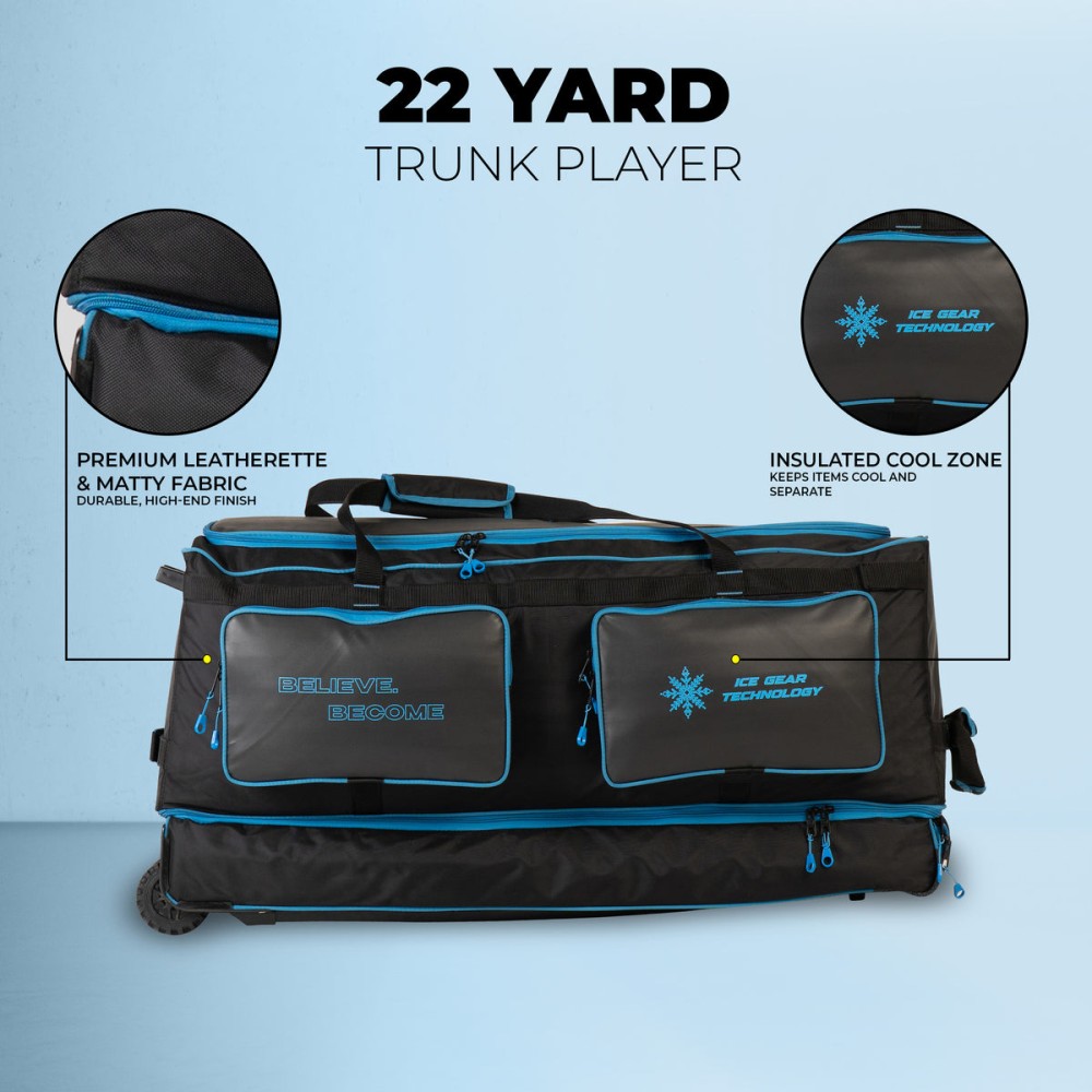 SG 22 Yards Trunk Player Cricket Kit Bag, L, Black