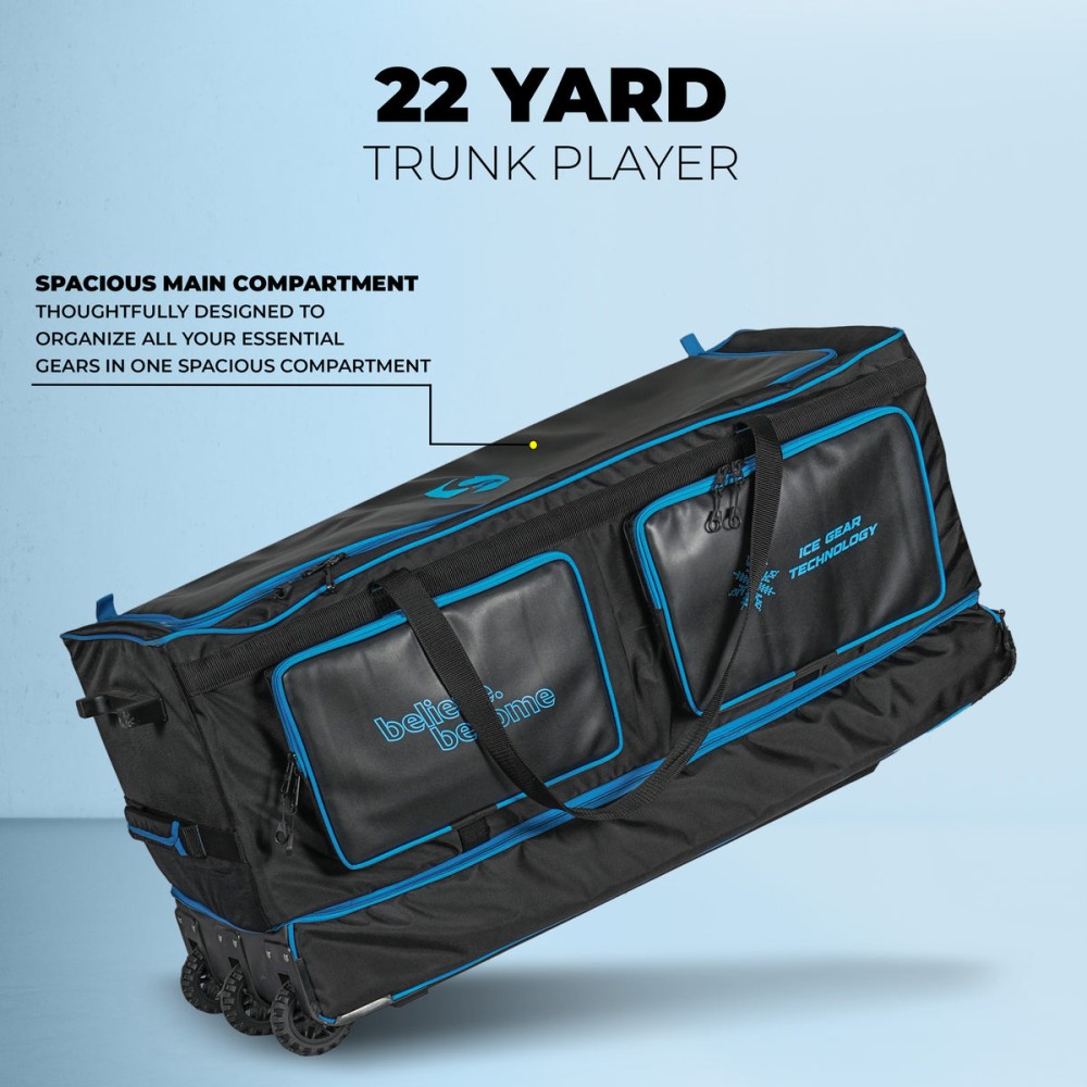 SG 22 Yards Trunk Player Cricket Kit Bag, L, Black
