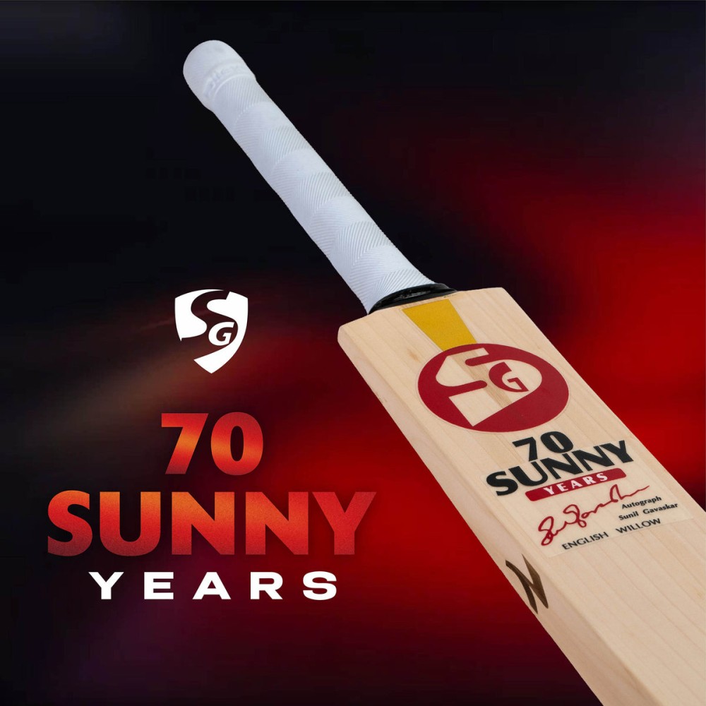 SG 70 Sunny Years English Willow Cricket Bat, Full-Size SG 70 Sunny Years English Willow Cricket Bat, Full-Size