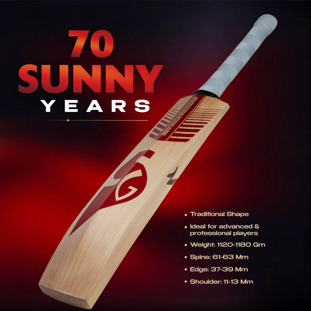 SG 70 Sunny Years English Willow Cricket Bat, Full-Size SG 70 Sunny Years English Willow Cricket Bat, Full-Size