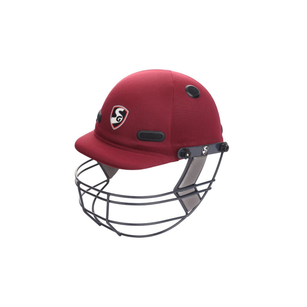 SG Acetech Coloured Cricket Helmet (Maroon), L SG Acetech Coloured Cricket Helmet (Maroon), L