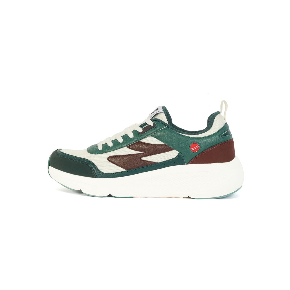 SG ARENA Lifestyle Shoes - Green/White/Brown, 6, Green/ White / Brown