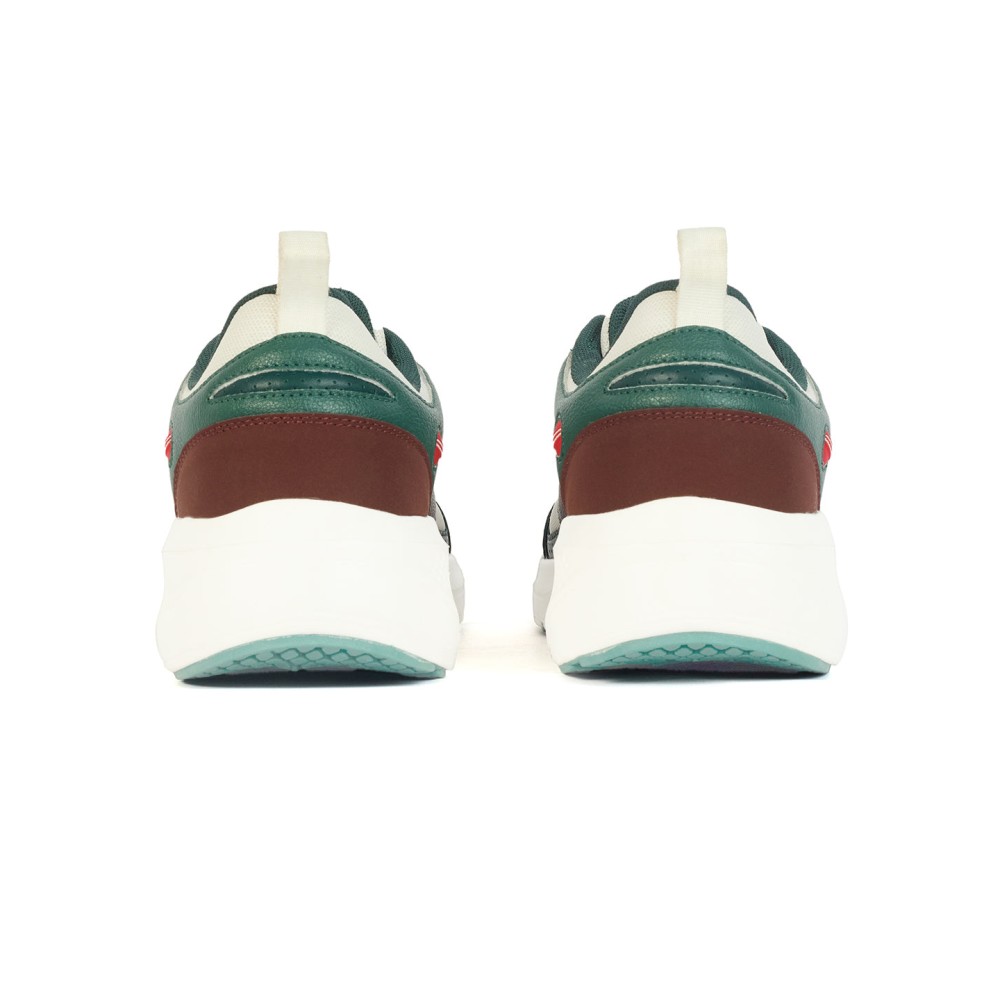 SG ARENA Lifestyle Shoes - Green/White/Brown, 6, Green/ White / Brown