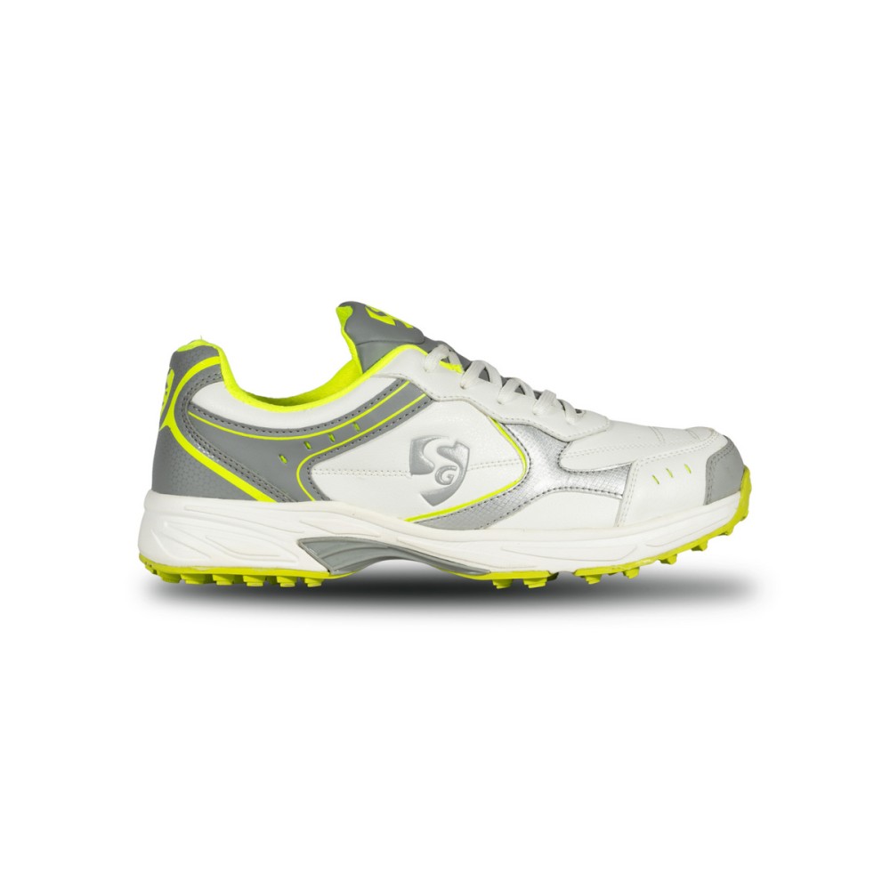 SG ARMOUR STUD Cricket Shoes in White/Grey/Lime – Your Ultimate Cricket Companion, Uk-6, White/grey/lime SG ARMOUR STUD Cricket Shoes in White/Grey/Lime – Your Ultimate Cricket Companion, Uk-6, White/grey/lime