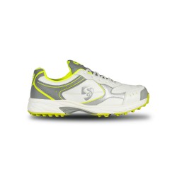 SG ARMOUR STUD Cricket Shoes in White/Grey/Lime – Your Ultimate Cricket Companion