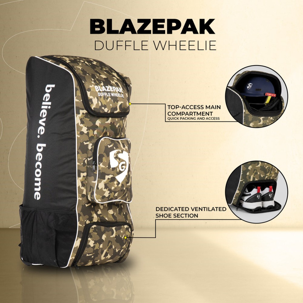 SG Blazepak Duffle Wheelie Kit Bag, Youth