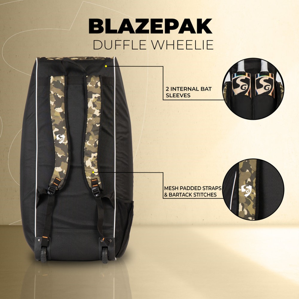SG Blazepak Duffle Wheelie Kit Bag, Youth