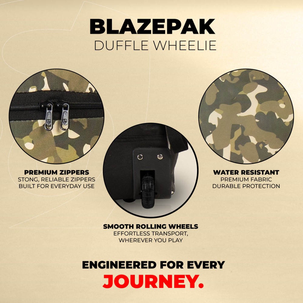 SG Blazepak Duffle Wheelie Kit Bag, Youth