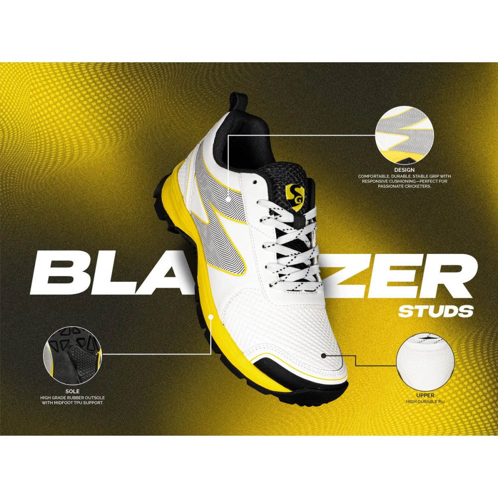 SG Blazer Shoes White/Yellow, White/Yellow, 4