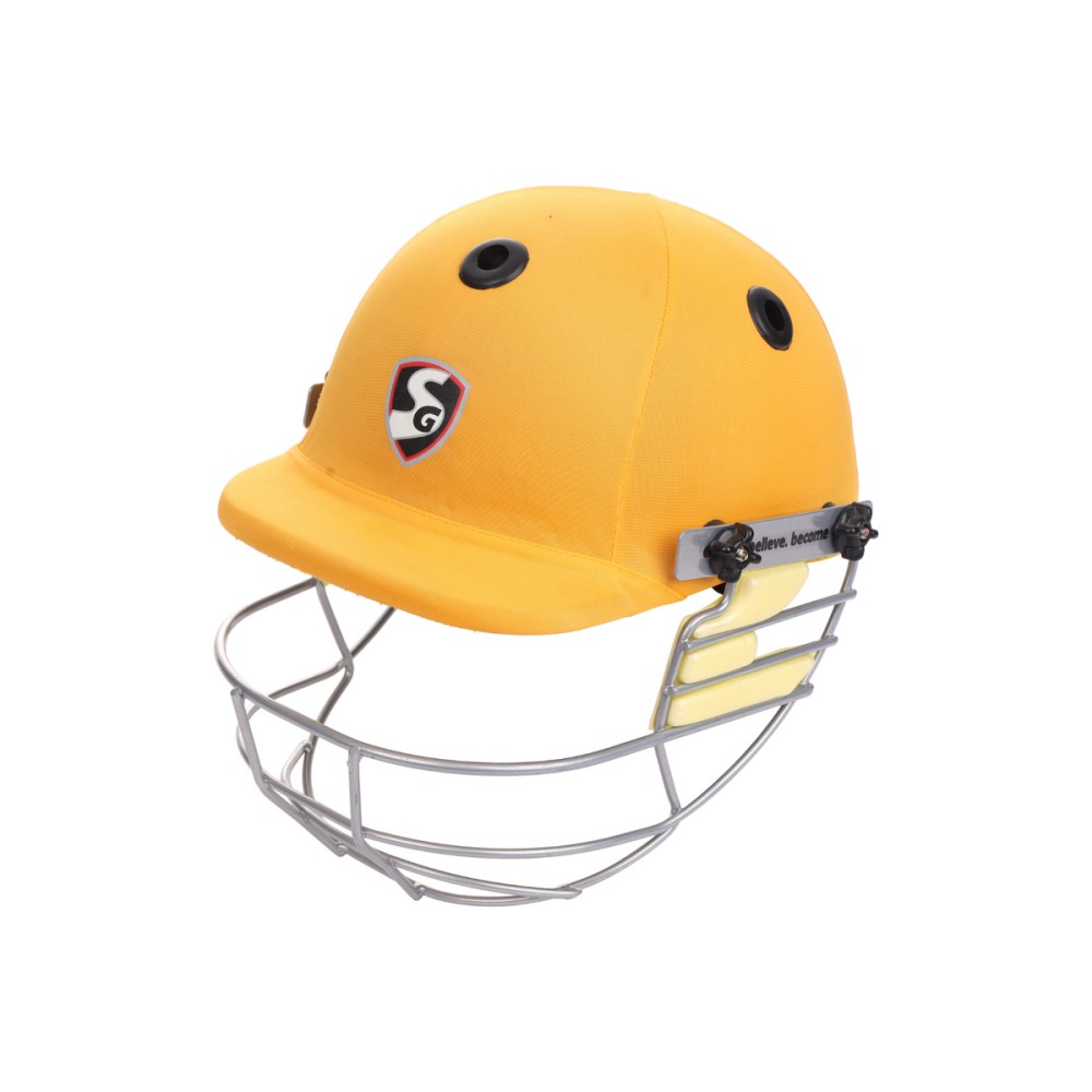 SG Blazetech Coloured Cricket Helmet (Yellow), L
