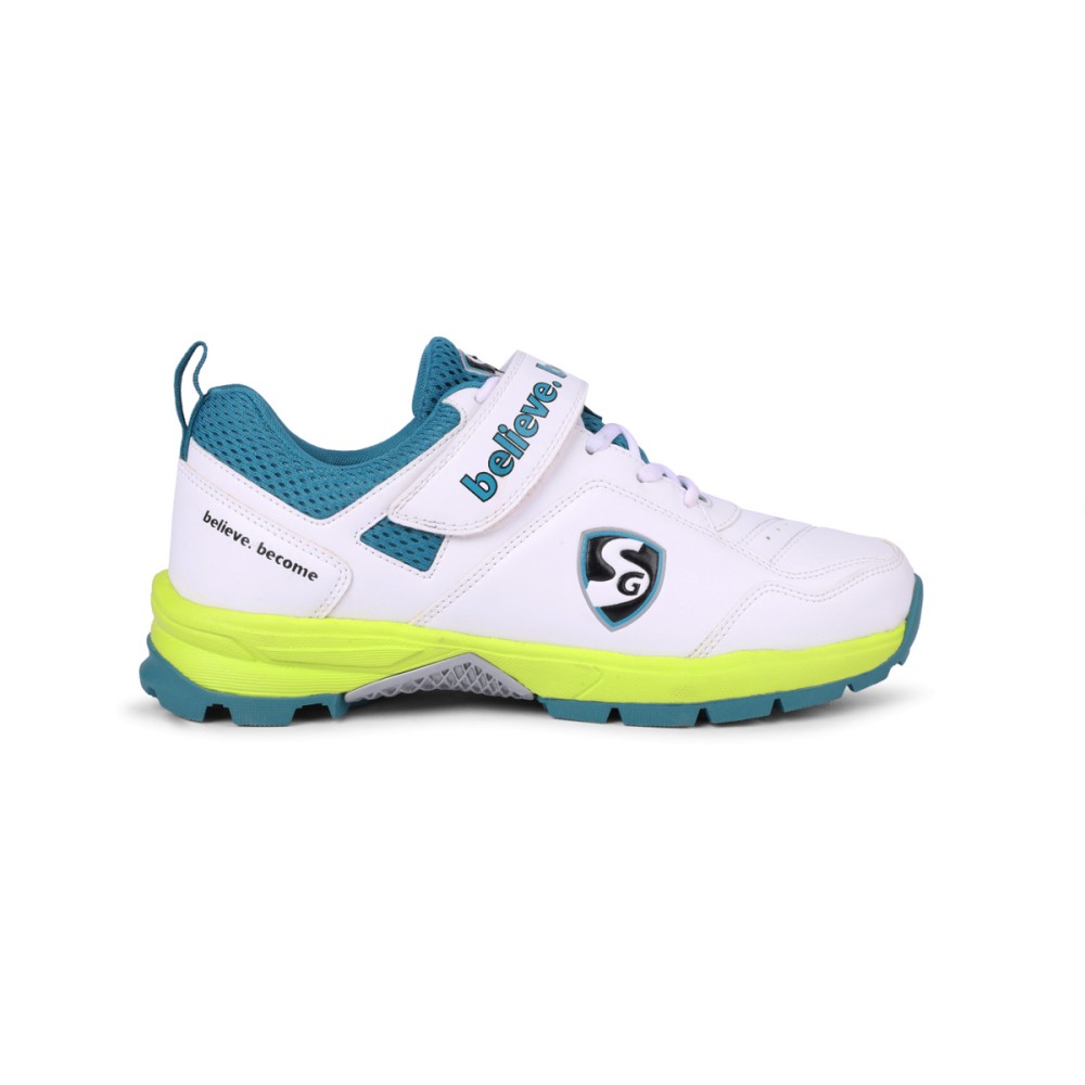 SG CENTURY 6.0 Cricket - Sleek Design in White/Sea Green/Fluo Green for Optimal Performance, Uk-4 SG CENTURY 6.0 Cricket - Sleek Design in White/Sea Green/Fluo Green for Optimal Performance, Uk-4