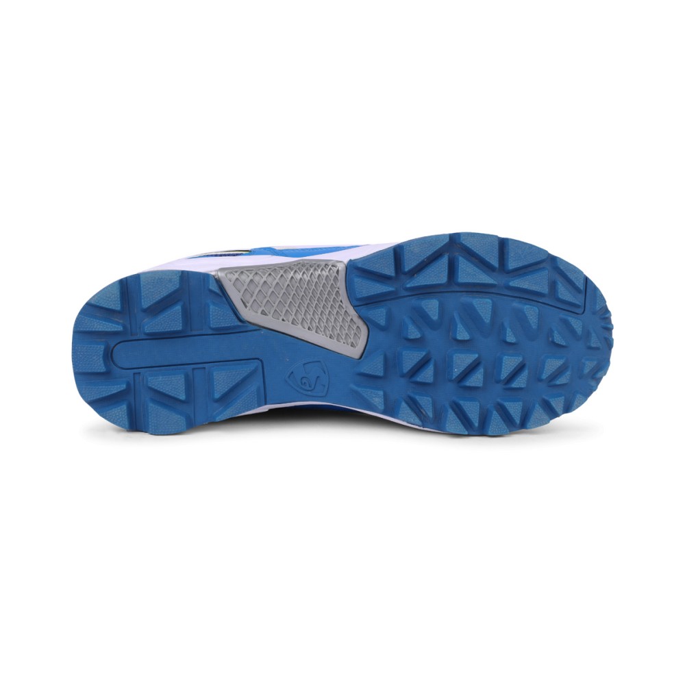 SG CLUB 6.0 Cricket Shoe: Classic White with Royal Blue and Lime Accents for Style and Performance, Uk-4