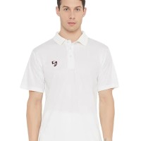 SG Junior Club Half Sleeve Cricket Shirt Whites, XS.Junior