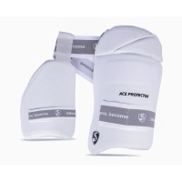 SG Combo Ace Protector cricket batting thigh pad (White), Junior, Left