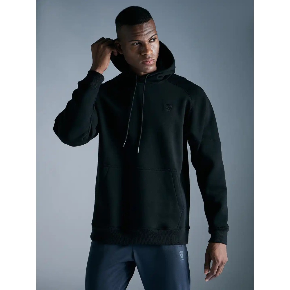 SG Fleece Hoodie For Men And Boys, S, Black