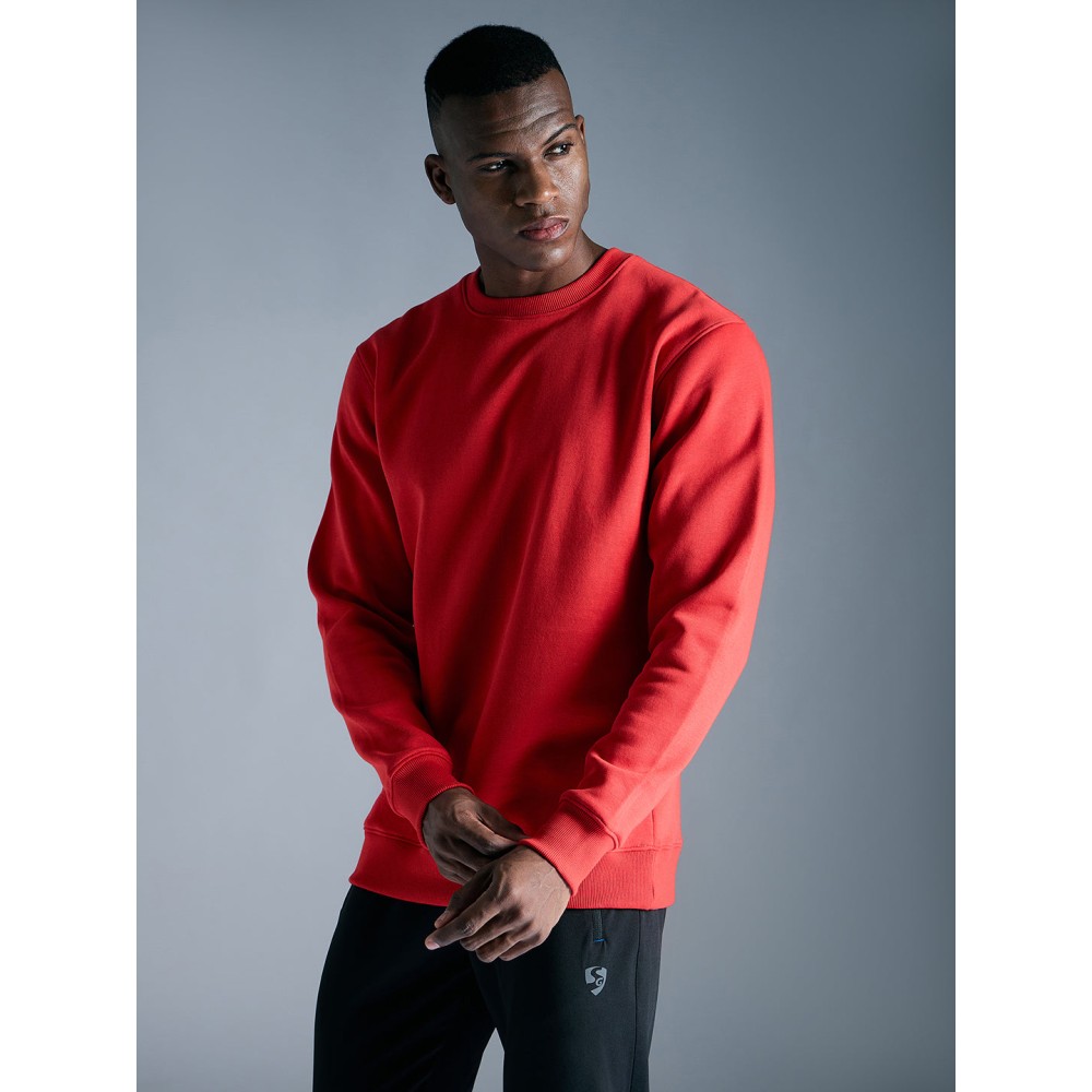 SG Fleece Sweatshirts For Men And Boys, S, red