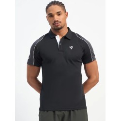 SG H1MP83791 Men Black/Grey Polo T-Shirt