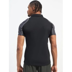 SG H1MP83791 Men Black/Grey Polo T-Shirt