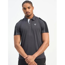 SG H1MP83793 Men Grey/Black Polo T-Shirt