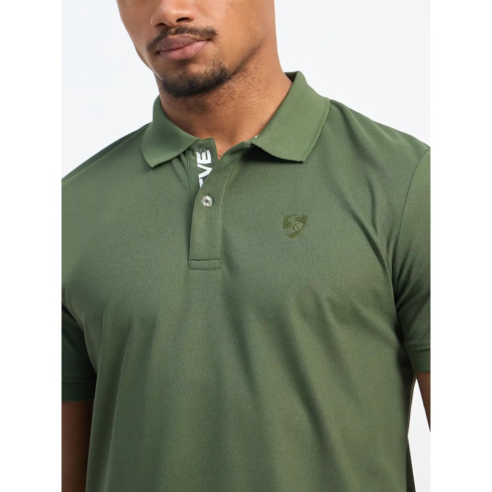 SG H1MP83801 Men Olive Polo T-Shirt, Olive, S SG H1MP83801 Men Olive Polo T-Shirt, Olive, S