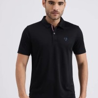 SG H1MP83811 Men Black Polo T-Shirt, Black, S