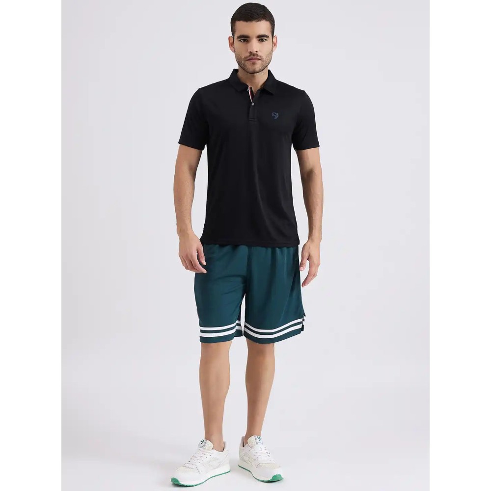 SG H1MP83811 Men Black Polo T-Shirt, Black, S SG H1MP83811 Men Black Polo T-Shirt, Black, S