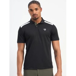 SG H1MP83842 Men Black Polo T-Shirt