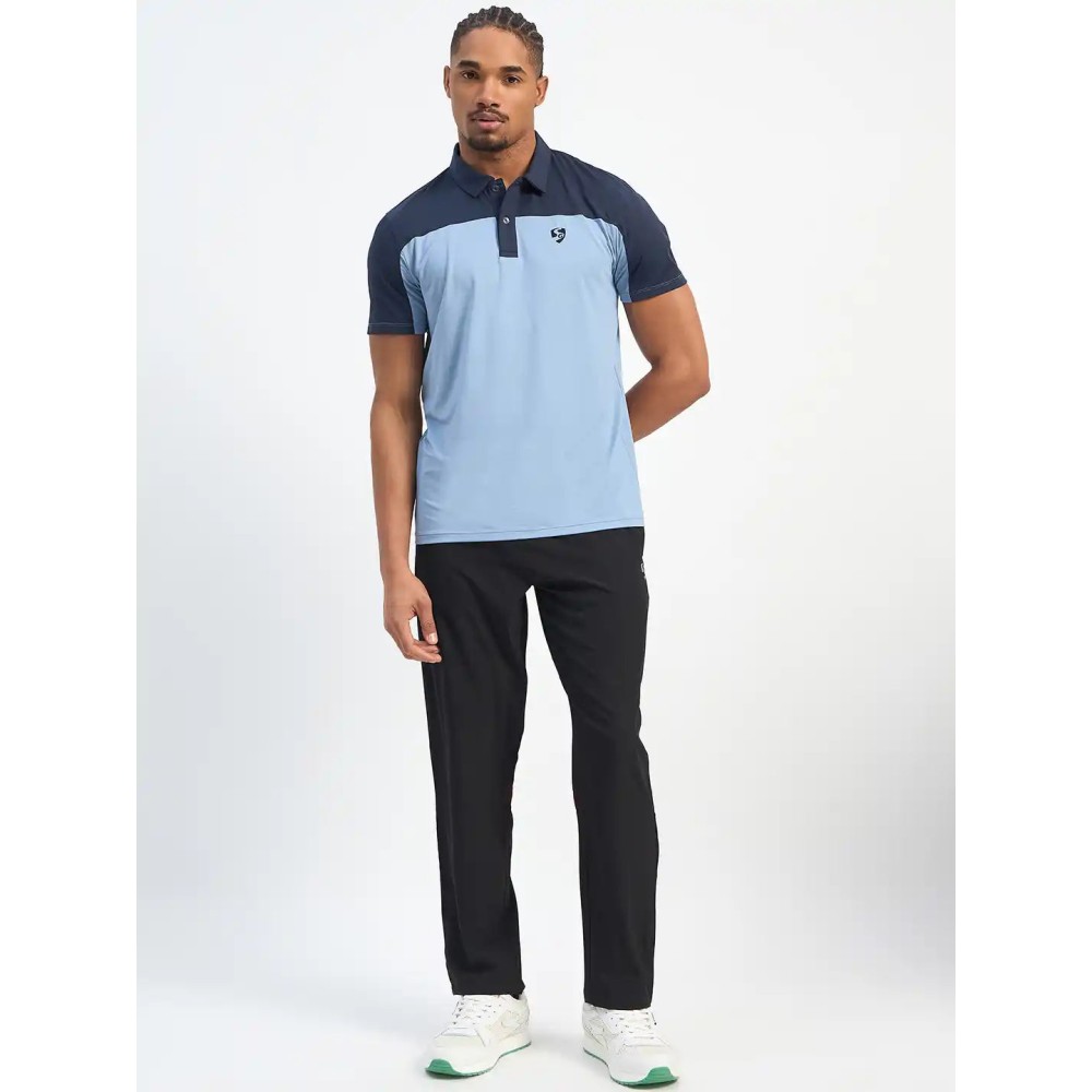 SG H1MP83881 Men Dusk Blue/Navy Polo T-Shirt, Dusk Blue/ Navy, S