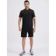 SG H1MP83882 Men Black/Olive Polo T-Shirt, Black/ Olive, S