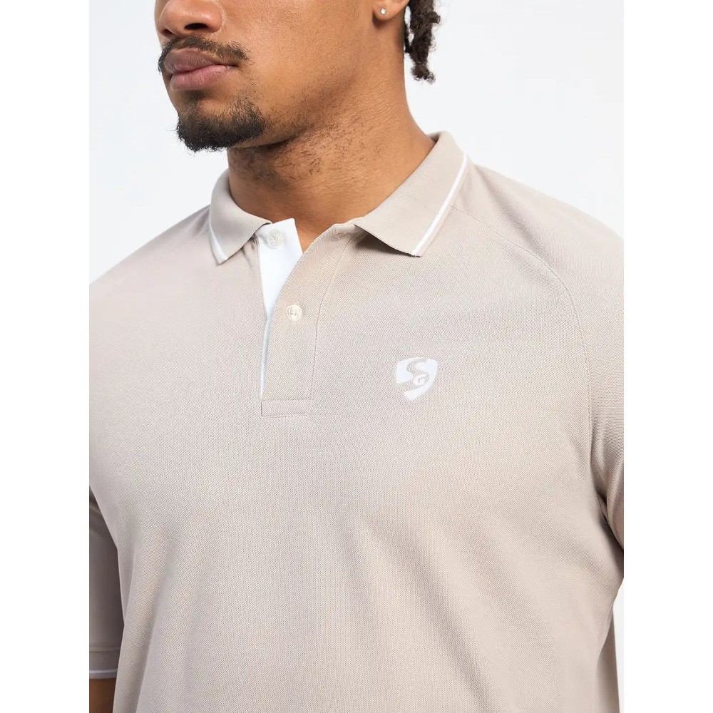 SG H1MP84081 Men Grey Polo T-Shirt, Grey, S