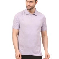 SG H1MP84091 Men Ash Voilet Polo T-Shirt, Ash Voilet, S