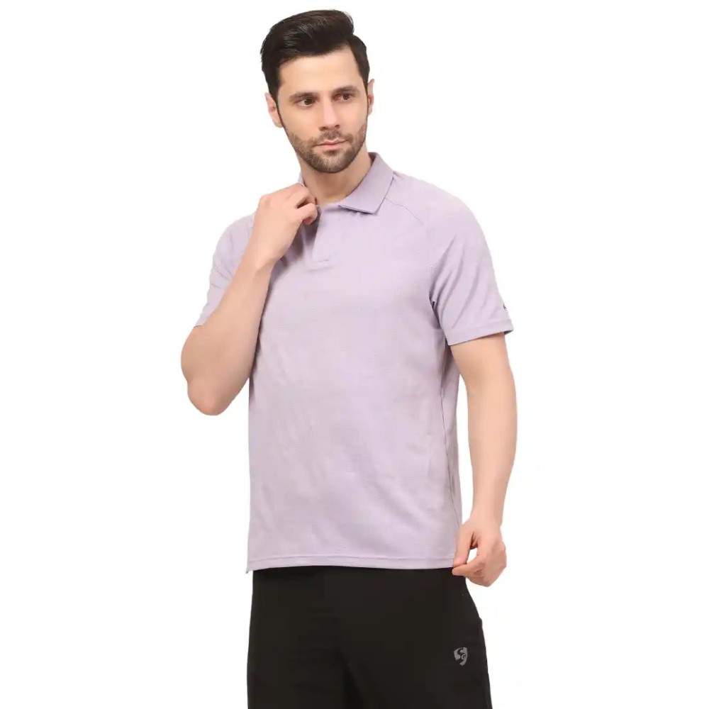 SG H1MP84091 Men Ash Voilet Polo T-Shirt, Ash Voilet, S SG H1MP84091 Men Ash Voilet Polo T-Shirt, Ash Voilet, S