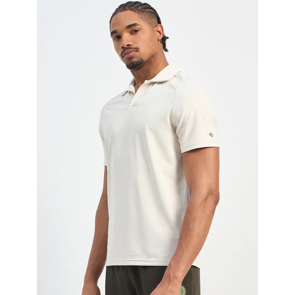 SG H1MP84092 Men Egg White Polo T-Shirt, Egg White, S