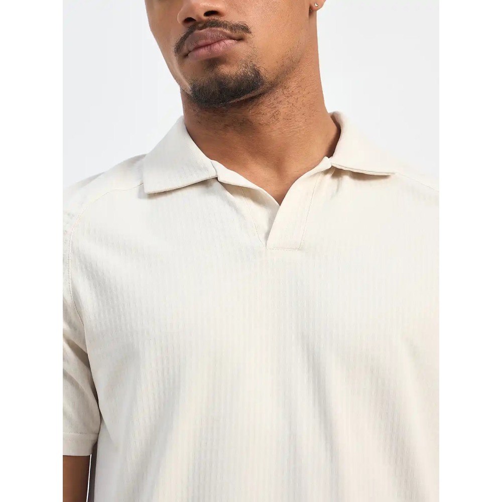 SG H1MP84092 Men Egg White Polo T-Shirt, Egg White, S