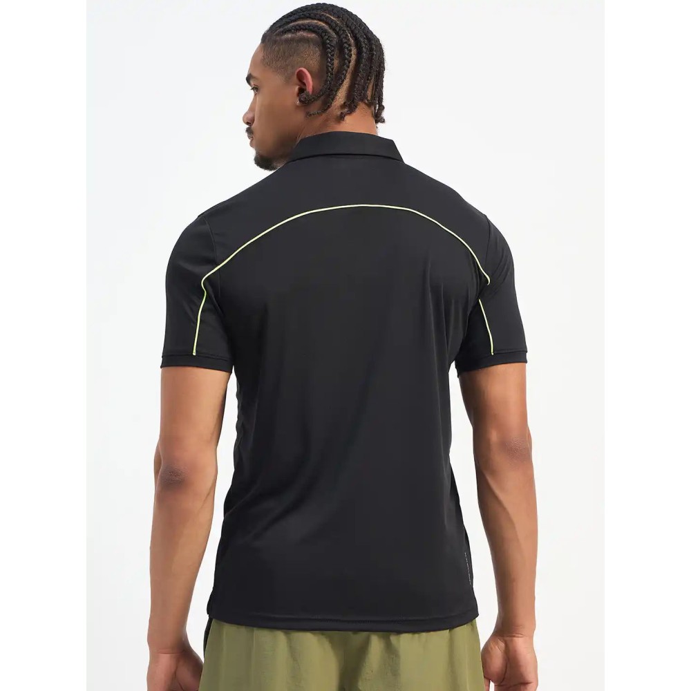 SG H1MP84101 Men Black Polo T-Shirt, Black, S SG H1MP84101 Men Black Polo T-Shirt, Black, S